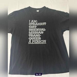 Inclusive Pride I Am A Person Equality Tee Size XL Unisex Black